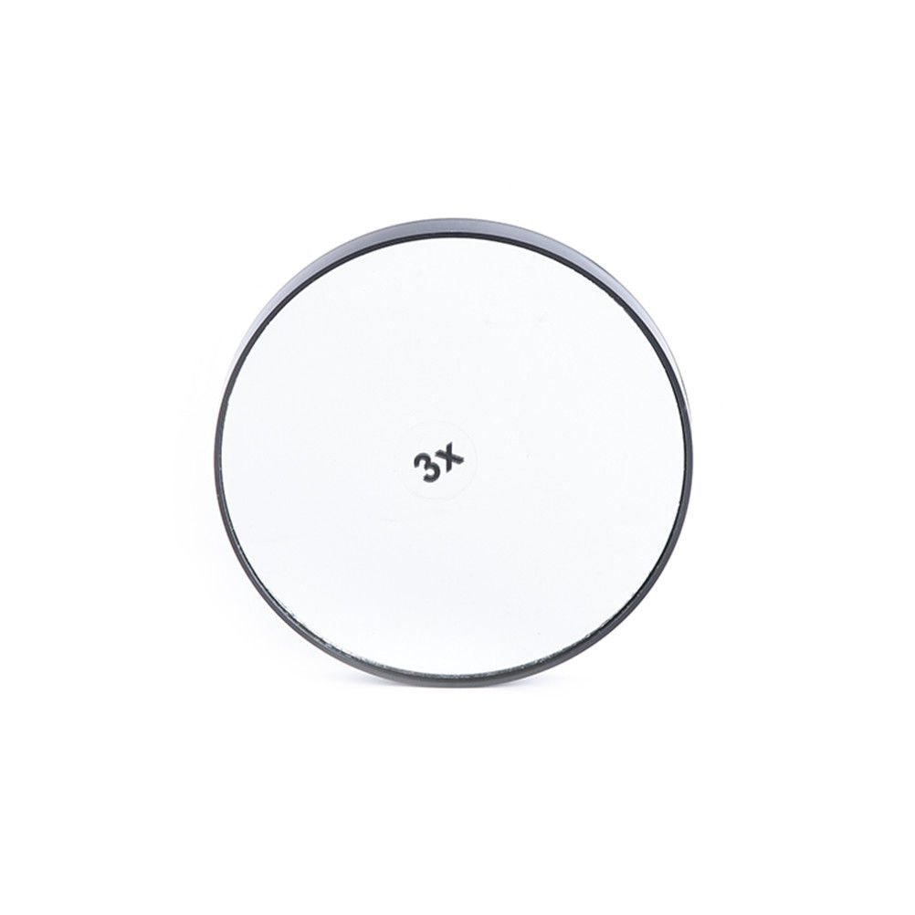 Espejo de belleza con ventosa para ducha de baño, Mini espejo negro con aumento de 3/5/10/15X, 1 Uds.