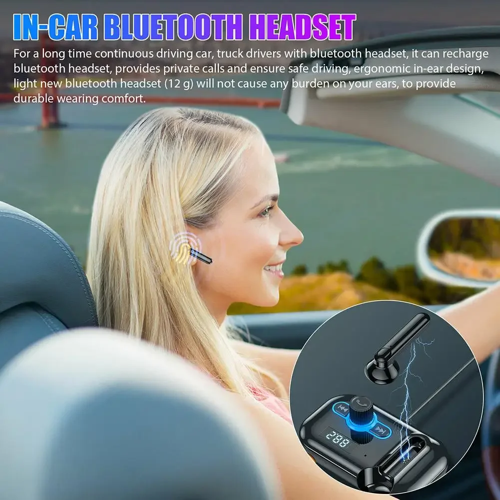 Handsfree Bluetooth-compatible Fm Transmitter Wireless Radio Adapter Car Kit Multi-function Car Mp3 Player Dual Usb Charger