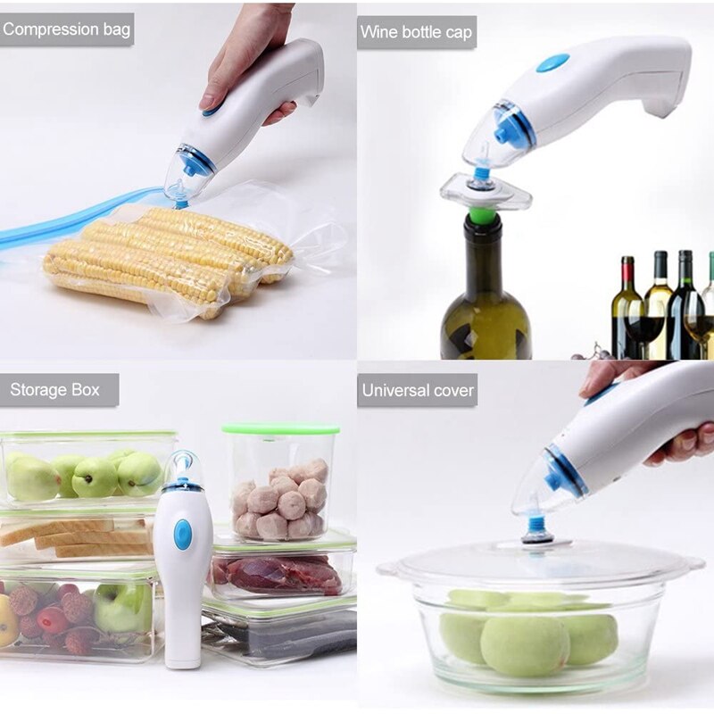 Portable Wireless Handheld Vacuum Sealer for Food Saver Storage Food Preservation Kitchen Homemaker EU plug