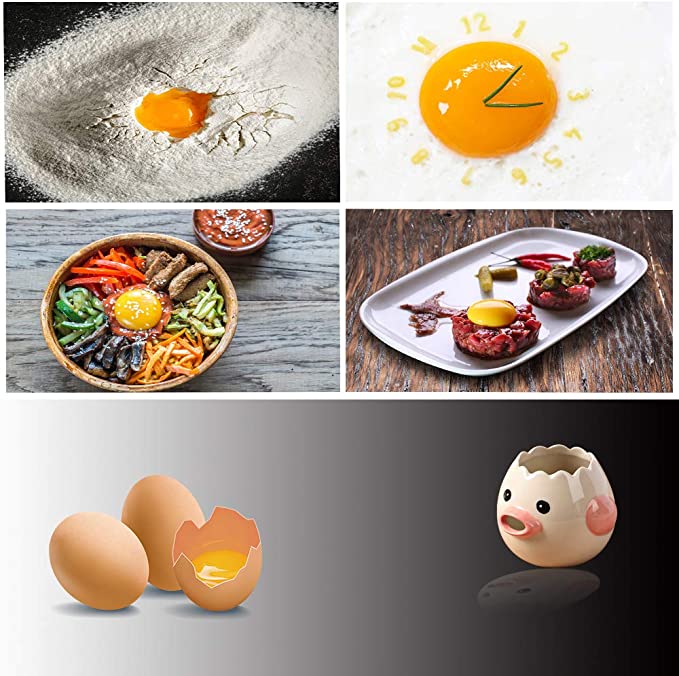 Tegneserie kylling æggeblomme hvid separator keramik æg separator værktøj til køkken