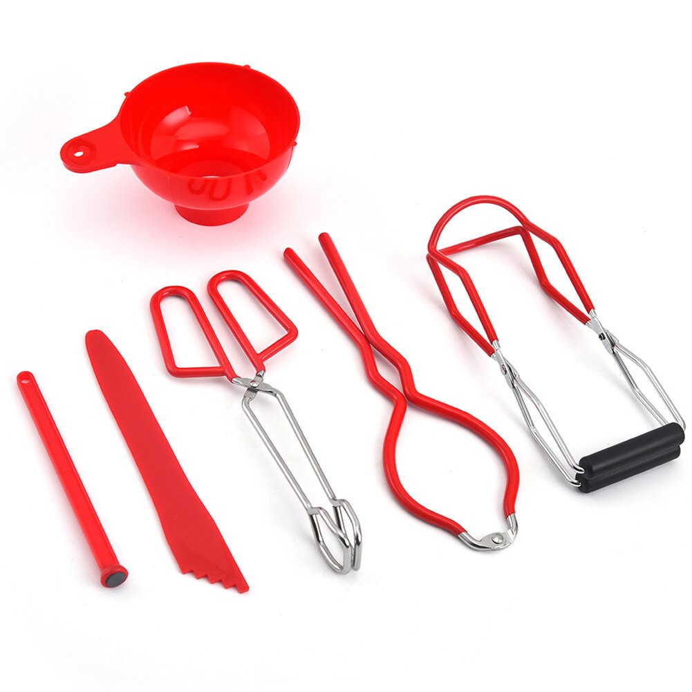 6 Pcs/Set Canning Kit Canning Essentials Set Canning Jar Lifter Kichen Accessories Food Cover Kitchen Funnel Kichen Tools