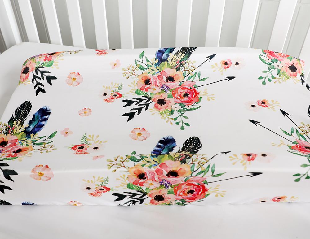 Baby Veranderende Pad Covers Zuigelingen Voorzien Veranderende Tafel Lakens voor Meisjes Jongens (Veer)