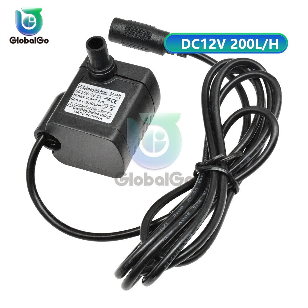 10Pcs 3W 200L/H Usb Low Noise Borstelloze Motor Pomp Micro Dompelpomp Voor Diy Kit dc 5V 12V: 12V