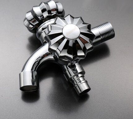 two water outlet dual handle washing machine faucet: Multi