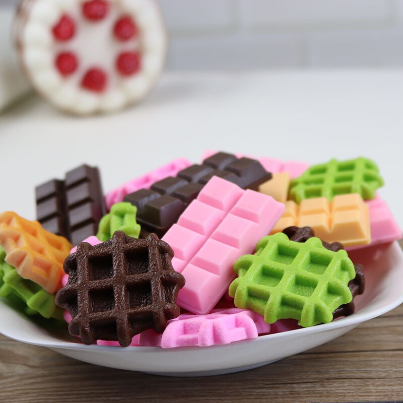 Kunstig mad pvc chokolade chip cookies diy kage fest butik vindue dekoration