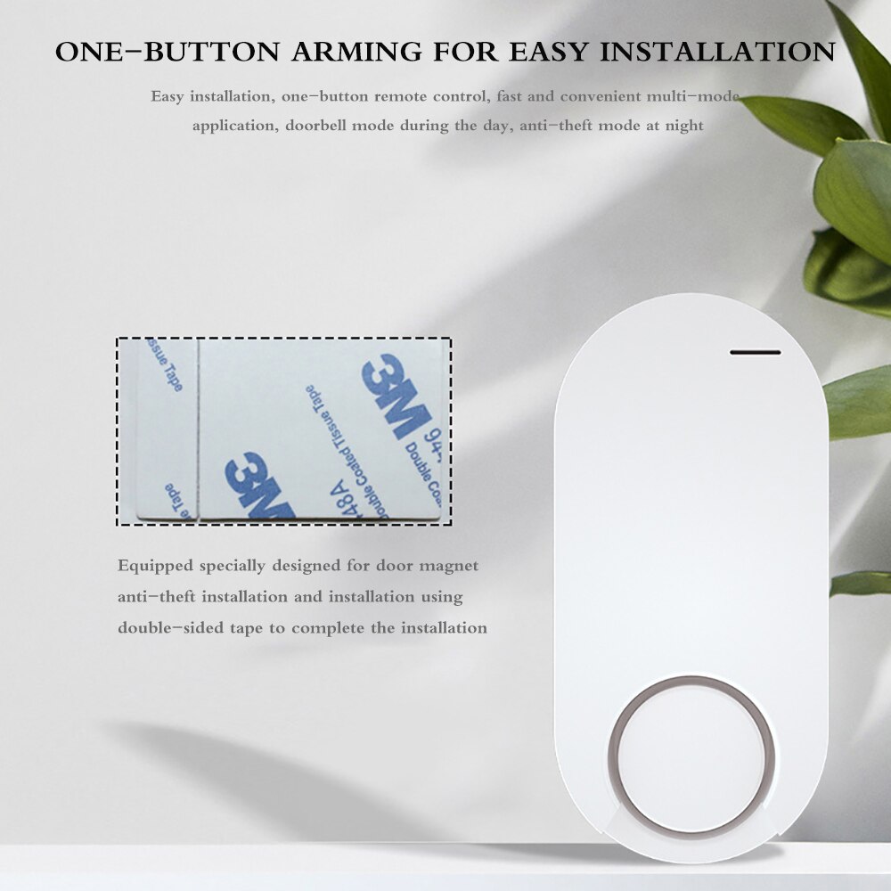 130db Burglar Alarm Remote Controlling Alarm System Punch-free Home Alarm System Battery Powered Security Alarm Sensor