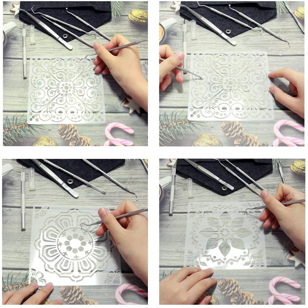 7PCS Precision Vinyl Tool Set Craft Weeding Kit For Silhouettes Cameos Lettering Cricut Siser Paper Process with Carrying Case