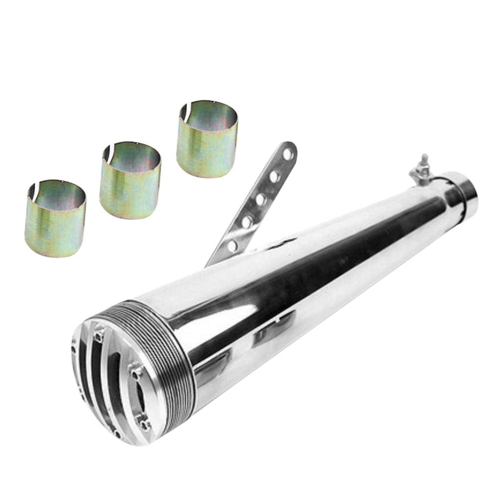 Silencieux d'échappement universel Slip-on, 45mm, pour Harley Silver, moto