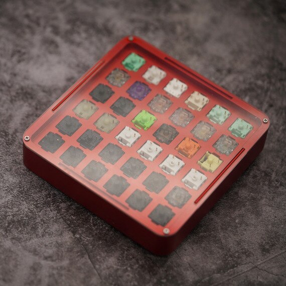 keyfirst aluminium alloy switch storage box Keycap display box Multi color options