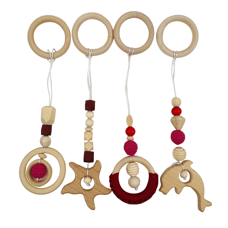 Leuke Cartoon Baby Bijtring Food Grade Tandjes Bijtring Speelgoed Diermodel Bijtring Diy Ketting Baby Speelgoed Nieuw: Red