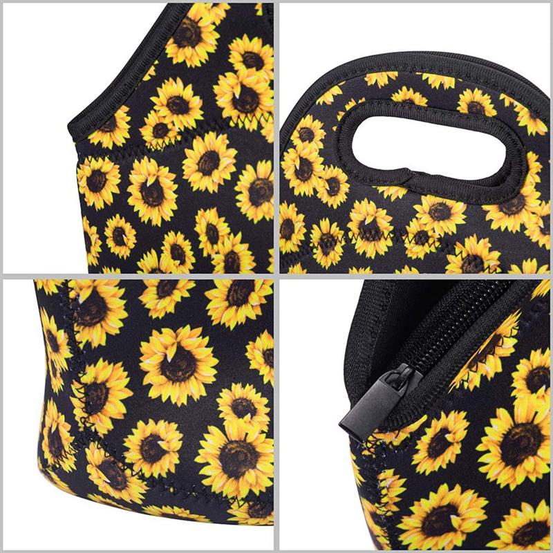 Lunchtas waterdichte zonnebloem draagbare bento tas lunchkoeltas thermisch geïsoleerde koeltas isolatie lunchbox voedseltas