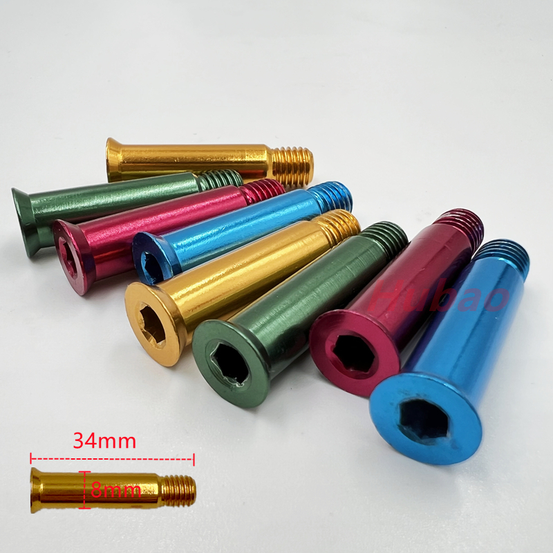 8 Pcs Roller Skates Screws Inline Skates Screws Speed Skates Accessories Color Yellow Blue Green Red Shaft Bolts