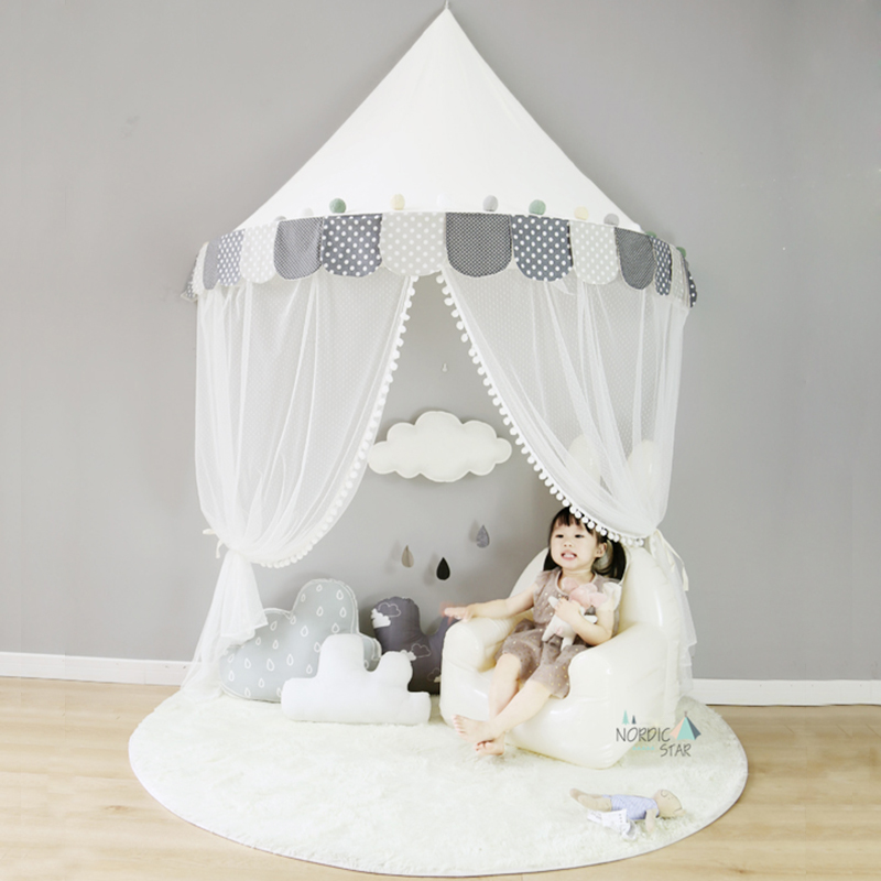 Tienda tipi de algodón para niños, casa de juegos, toldo plegable, cortina para cama, red para cuna de bebé, decoración para habitación de niño y niña
