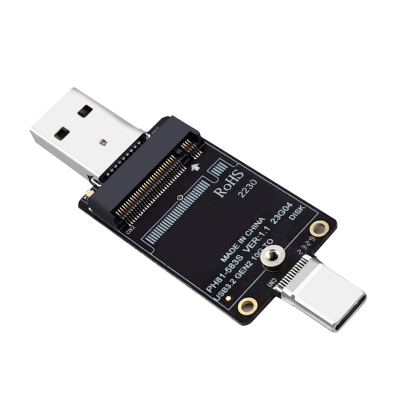 Adattatore SSD M.2 NVME M.2 A USB A tipo C convertitore disco rigido supporto M.2 SSD 2230 JMS583 adattatore da 10Gbps per PC
