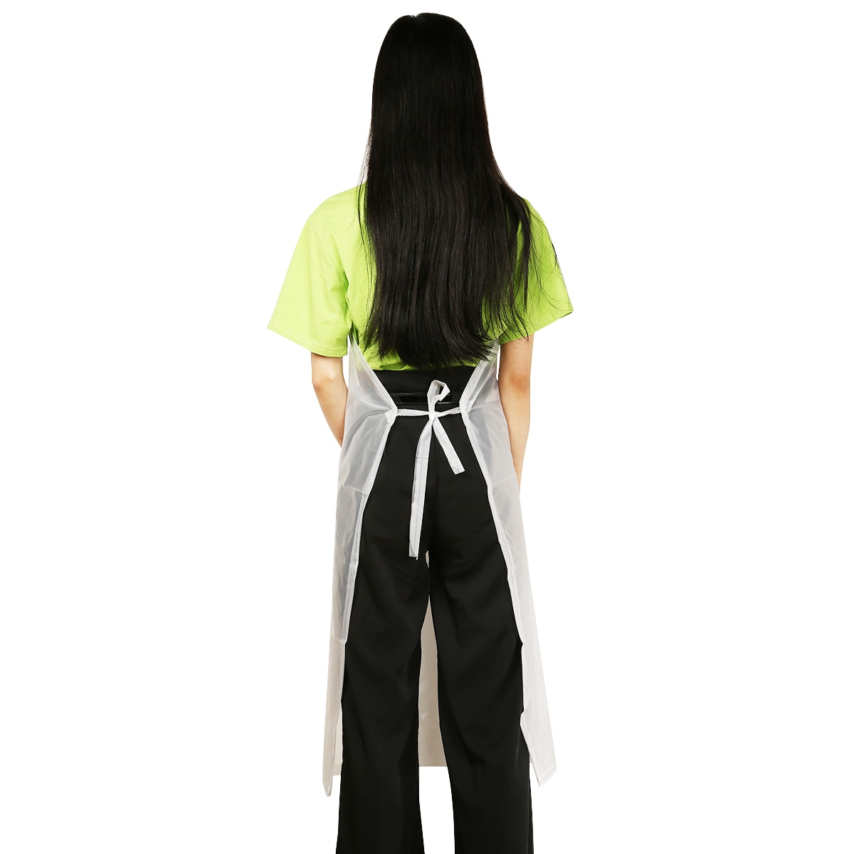Frosted PVC Transparent Waterproof Apron Clear Oil Resistance Apron Kitchen Cooking Unisex Back Tie Household Aprons