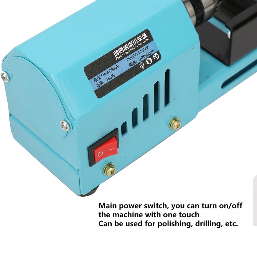 Miniature Electric Punching Grinding Machine DIY Wood Lathe Machine Woodworking Punching Machine 220V