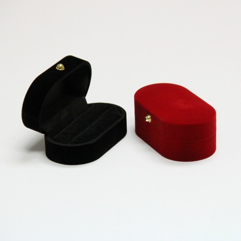 Caja de anillos doble portátil para mujer, expositor de joyas, soporte de , organizador de anillos de compromiso de boda, 1 ud.