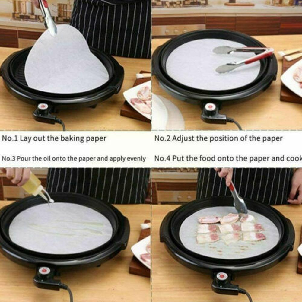 100 sheets 10Cm 11Cm Round Baking Paper Circle Parchment Liner Bbq Patty Hamburger Oven Non-Stick Baking Paper Paper Cake T P1I8