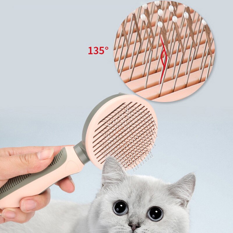 Cat Comb Self Cleaning Slicker Pet Brushes for Dogs Cats Removes Undercoat Tangled Pet Hair Massages Comb Cat Accessories