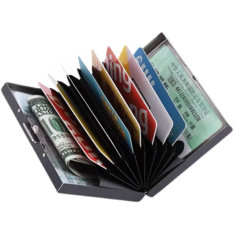 Rfid Credit Carte Roestvrijstalen Kaart Grote Capaciteit Case Metalen Kaart Doos Walle Anti Magnetische Anti-Diefstal Kaarthouder Ideaal Cadeau