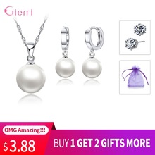 High Class Pearl Earrings Necklaces Original 925 Sterling Silver Party Women Jewelry Sets Buy 1 Get 2 free