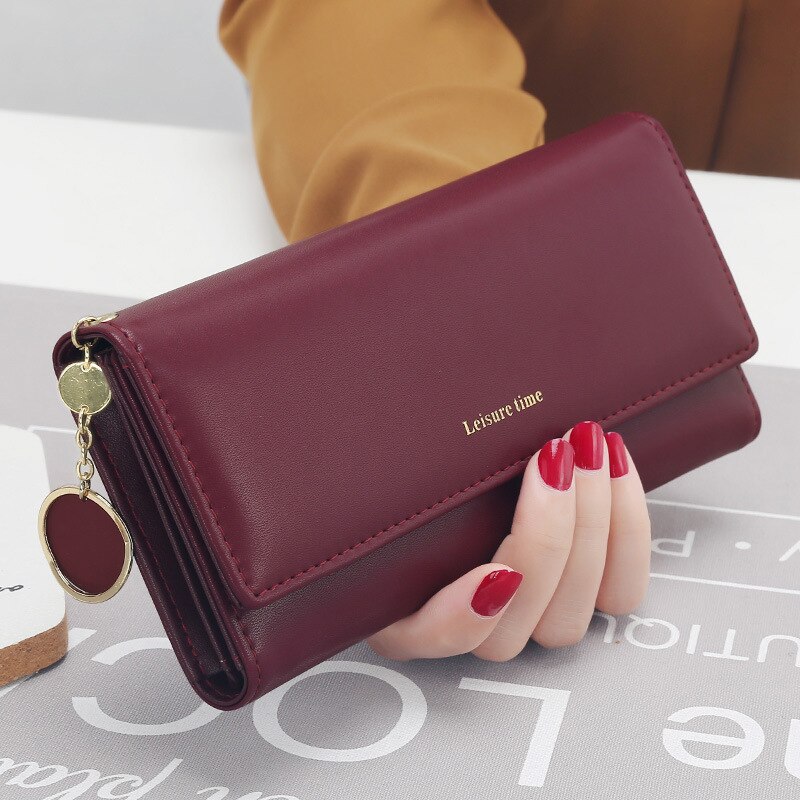 Women Wallets Long Style Multi-functional Wallet Purse Fresh PU Leather Female Clutch Card Holder