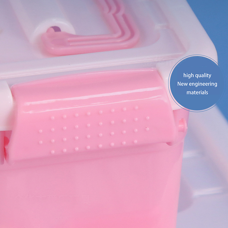 Kunststoff-Aufbewahrungsbox mit Deckel, tragbare transparente Organizer-Kasten für Kinderspielzeug, Studenten-Briefpapier-Behälter, Kosmetik-Sortierbox