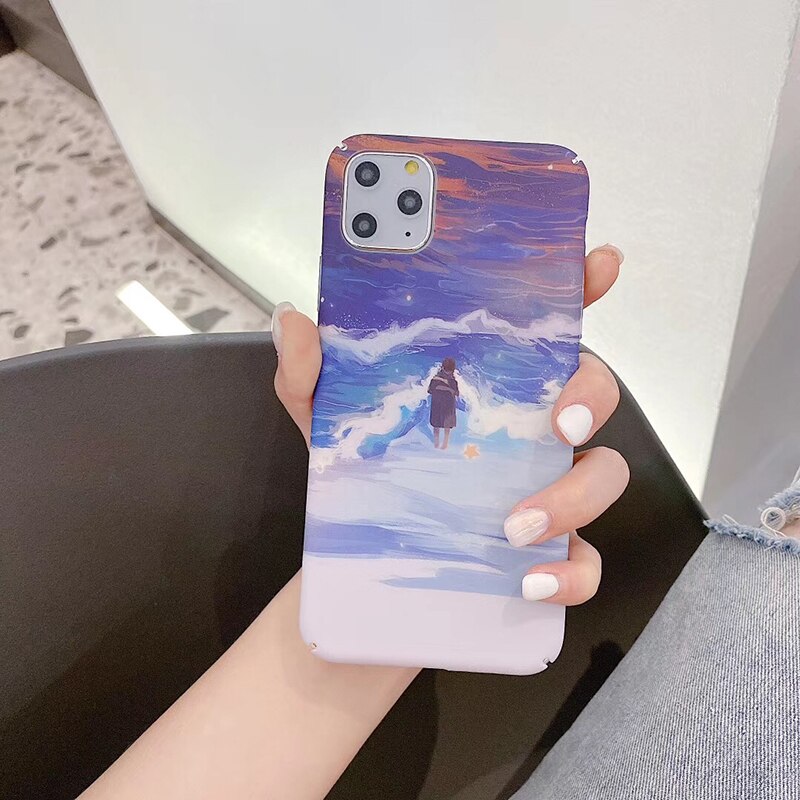 Harde pc-telefondeksler til xiaomi  a2 6 6x 8 lite 9 se Merk 3 hav bølger matt deksel til redmi Merk 7 Merk 8 pro  k20 k30 deksler
