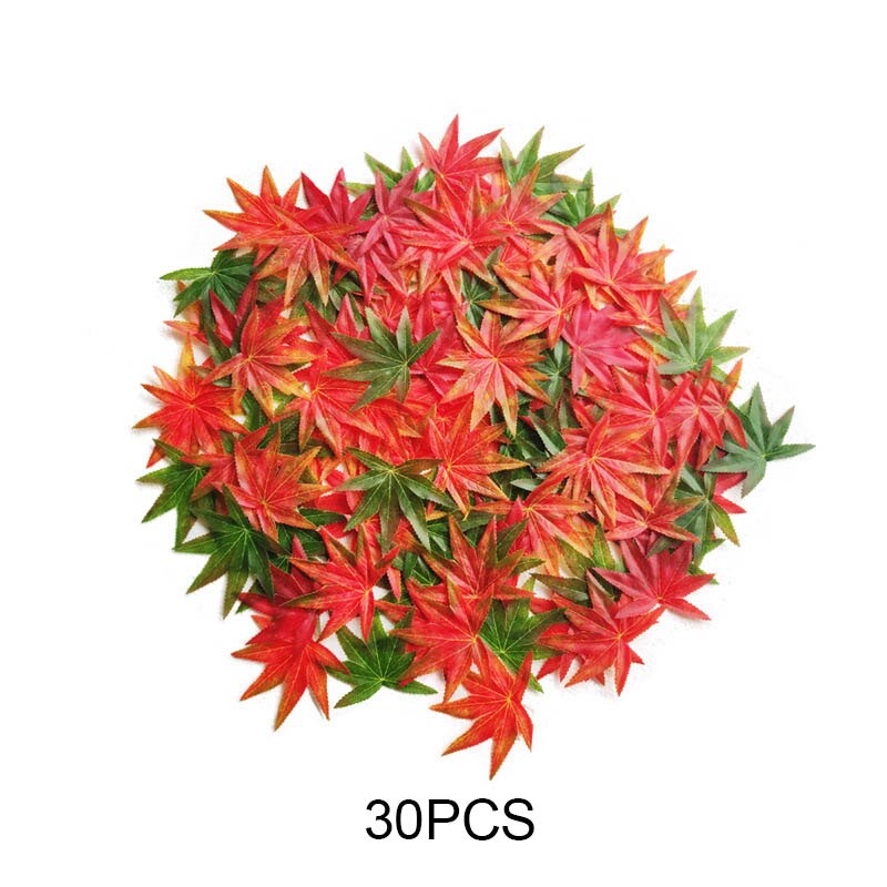 90PCS Herfst Decoratie Kunstmatige Esdoorn Planten Maple Bladeren Bruiloft Woondecoratie Party Garden Decor