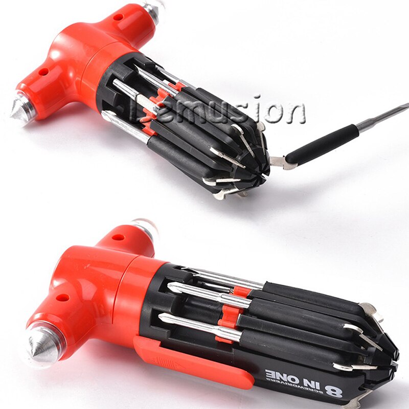 BOOMBLOCK Multi-function Safety Hammer With LED Car Styling Tool For Toyota C-Hr Corolla Seat Leon Ford Focus 2 3 Fiesta Ranger