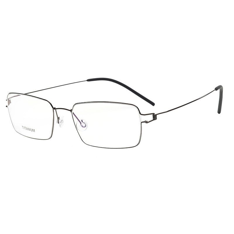 Denmark Titanium Rim Square Glasses Frame Eyewear No Screw Handmade Myopia Optical Eyeglasses Frames