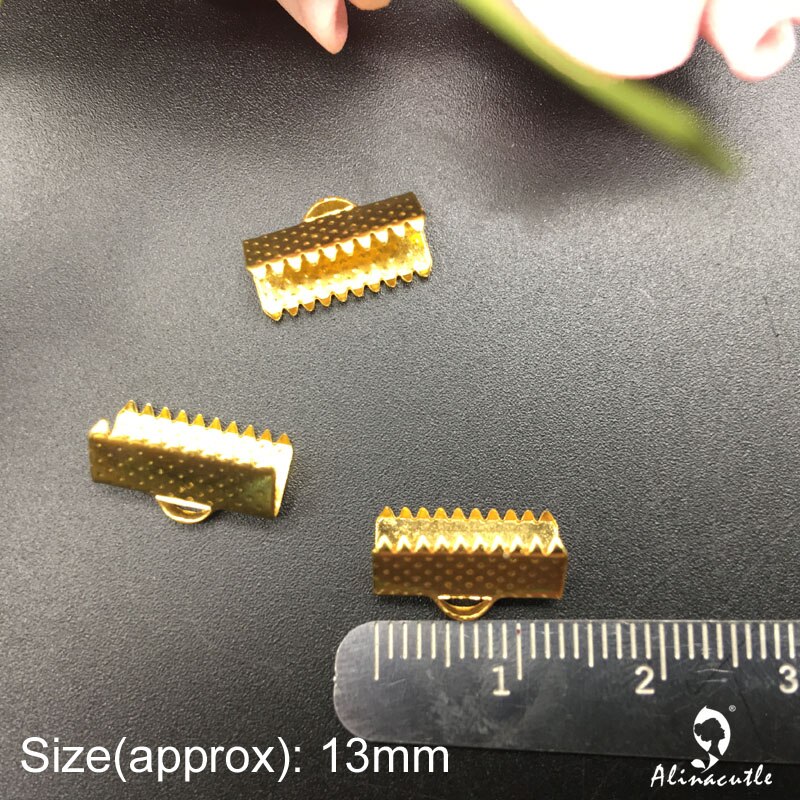 Alinacrad – capuchons de pompon plats en alliage, capuchon d&#39;extrémité, capuchon de cordon pour fabrication de bijoux, glands artisanaux faits bricolage la main