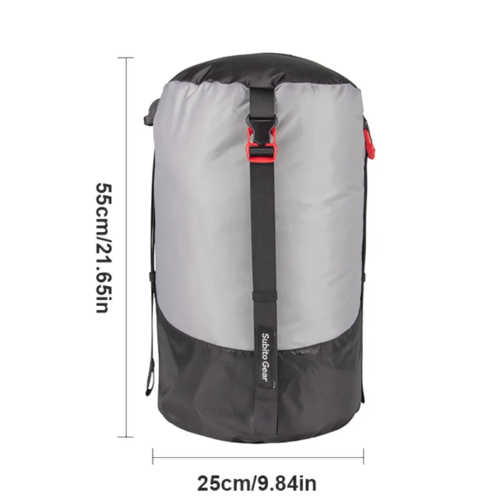 Camping-Schlafsack, Kompressionspack, wasserdicht, ultraleicht, Schlafsack, Mehrzweck, platzsparend, für Daunenjacken: Licht Grau