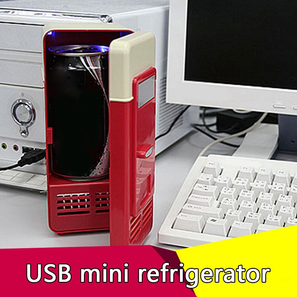 Tragbare 5V Desktop USB Elektrische Kühlschrank Mini Auto Getränke Trinken Kühler Kühlschrank für Startseite Picknick Camping Reise