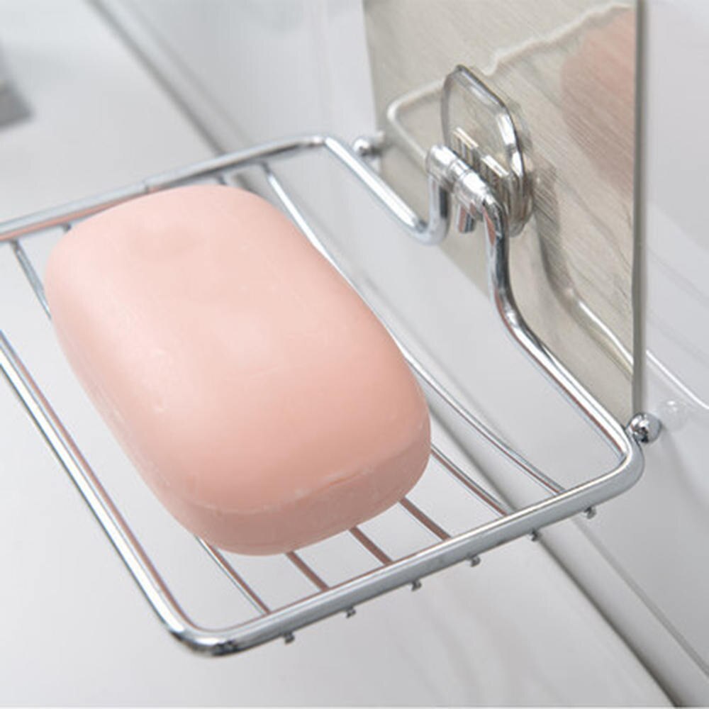 Rustfritt stål såpeskål hylle baderom oppbevaring såpe rack plate boks beholder vegg lagring rack holder
