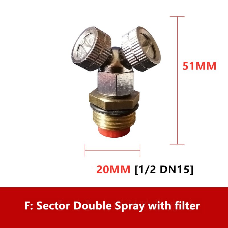 Misting Fogging Spray Disinfectant Spray Sprinkler Push-in Low Pressure Atomizing Nozzle With Filter Sprayer Home Garden: 06