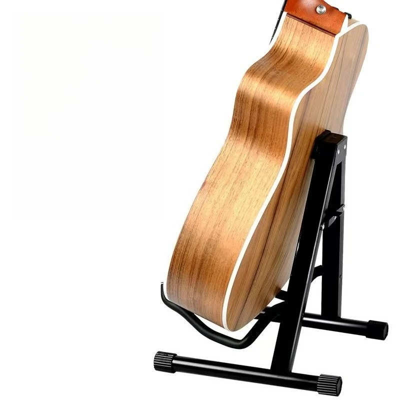 Support de guitare en métal durable à cadre en A – Support de sol autoportant pour guitares acoustiques et électriques: Black