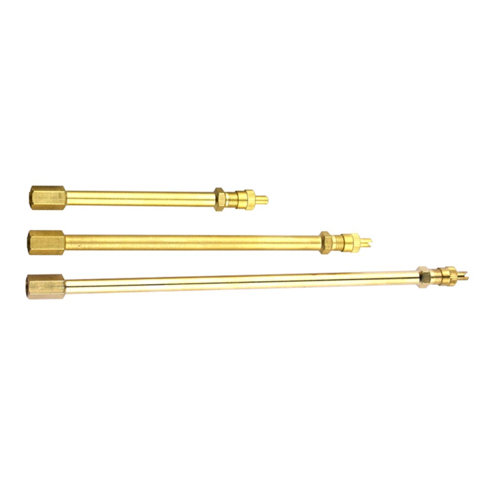 100mm/ 140mm/200mm Brass Auto Tire Valve Extension Adaptor Air Tyre Stem Extender Inflation Stright Bore for Car Motorcycle Bike