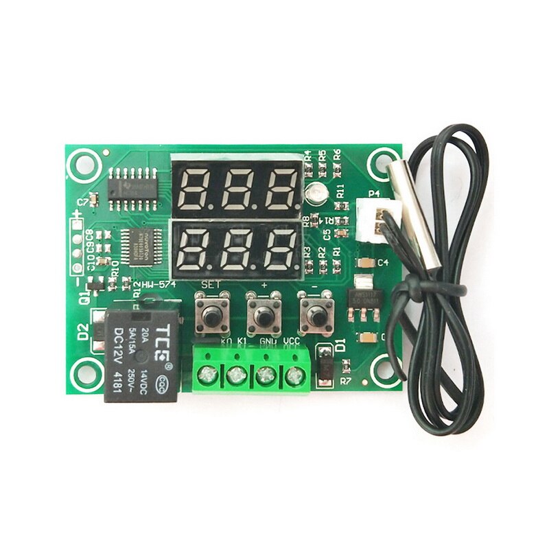 Dual LED Thermostat DC12V Mini Regulator Digital Temperature Controller For Incubator Temp Control Switch Plate XH-W1219: Default Title