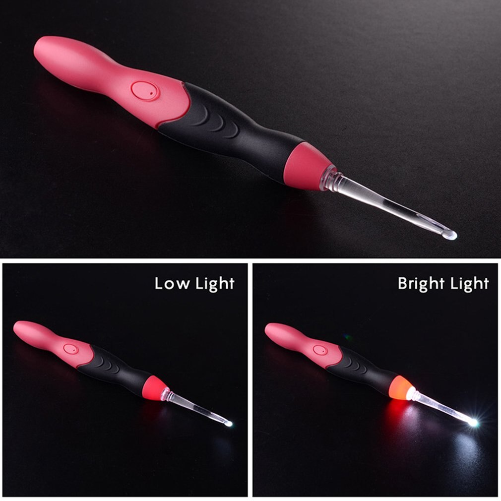 11 In 1 Light Crochet Hook Rechargeable LED Knitting Tool Needle USB Knitting DIY Sweater Sewing Accessories