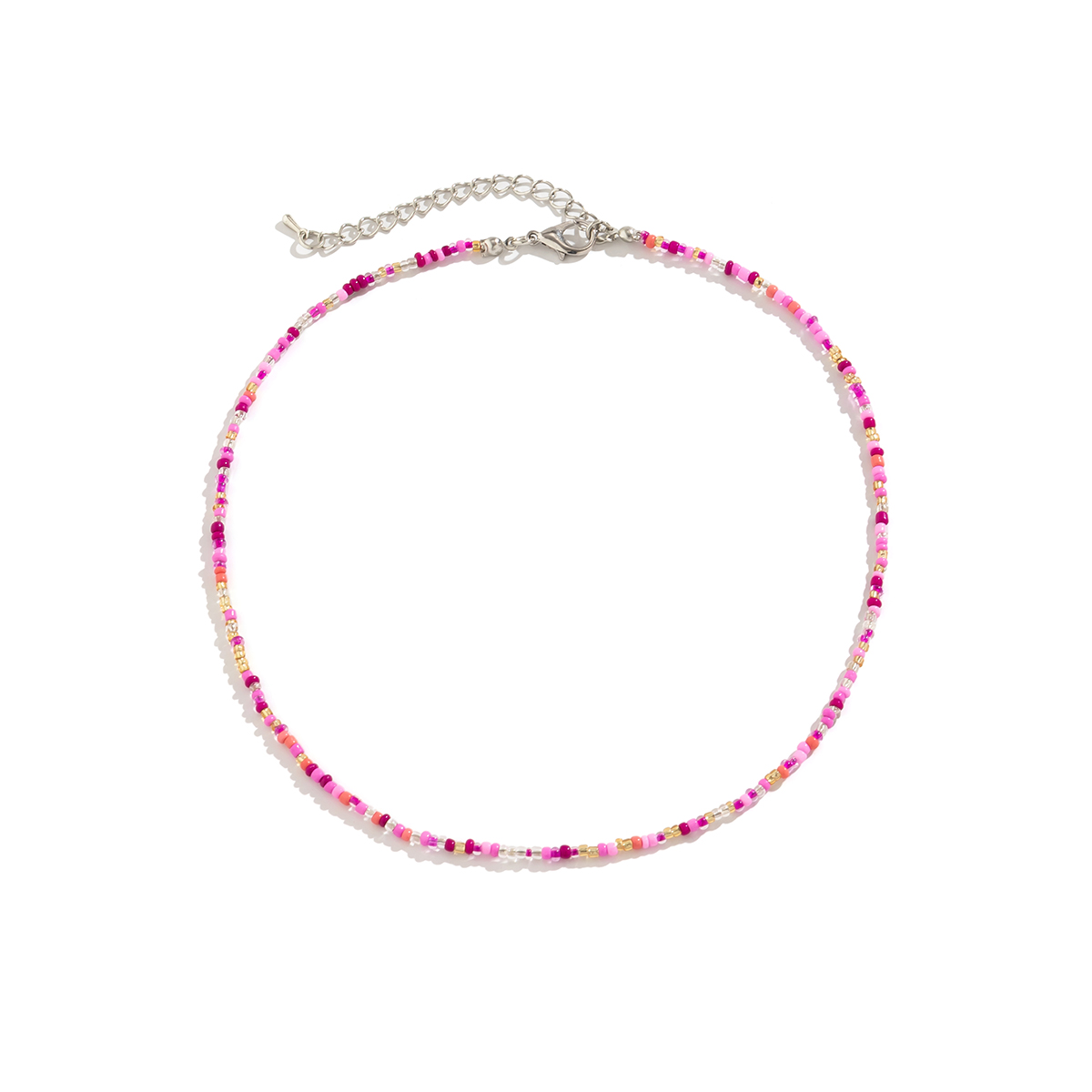 Salircon, collar bohemio de cuentas de semillas de colores mezclados, collar de clavícula, gargantilla con cuentas de arroz acrílico de tendencia, joyería de playa de verano para mujer: De arma