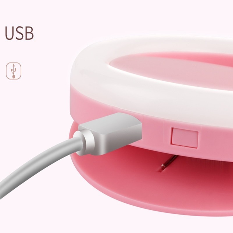 Espejo cosmético LED para teléfono móvil, artefacto de luz de fotografía , herramientas de belleza para relleno de fotos, espejo de maquillaje ligero