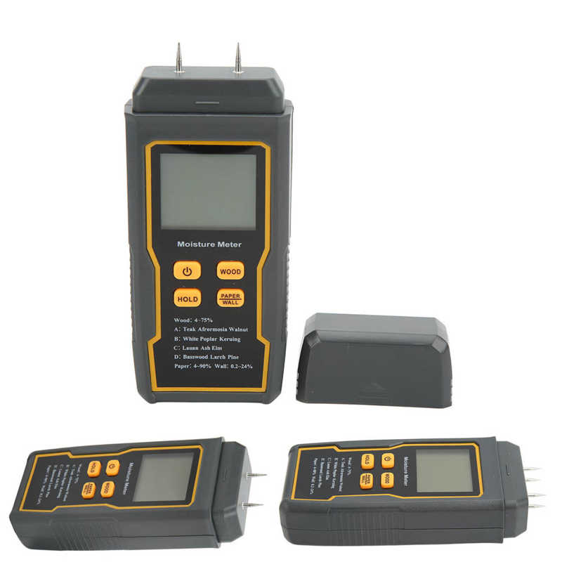 Moisture Tester Moisture Meter 4 Measurement Modes  for Building Material Firewood Floor