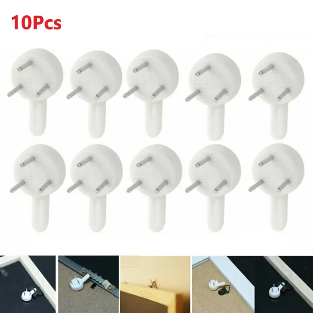 Nova alta qualidade acessórios de decoração para casa moldura de imagem prego moldura gancho pendurado gancho invisível espelho cabide: Branco