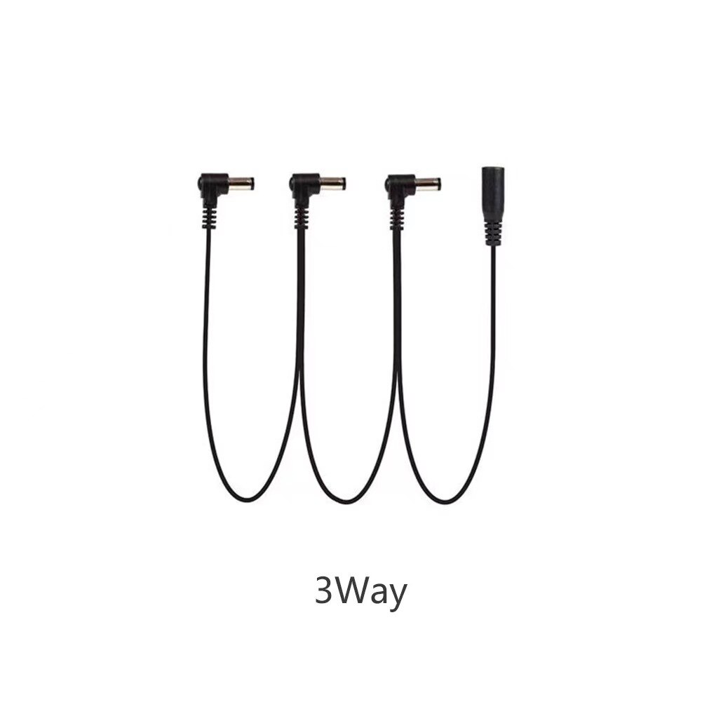 Portable Outdoor 9V Battery Clip Connector Converter Center Negative Power Supply Daisy Chain Cable for Guitar Effects Pedal: 3 way