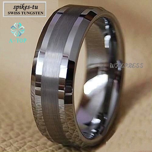 Titanium Kleur Two Tone Tungsten Carbide ring mannen Wedding Band Ring Bruids Sieraden