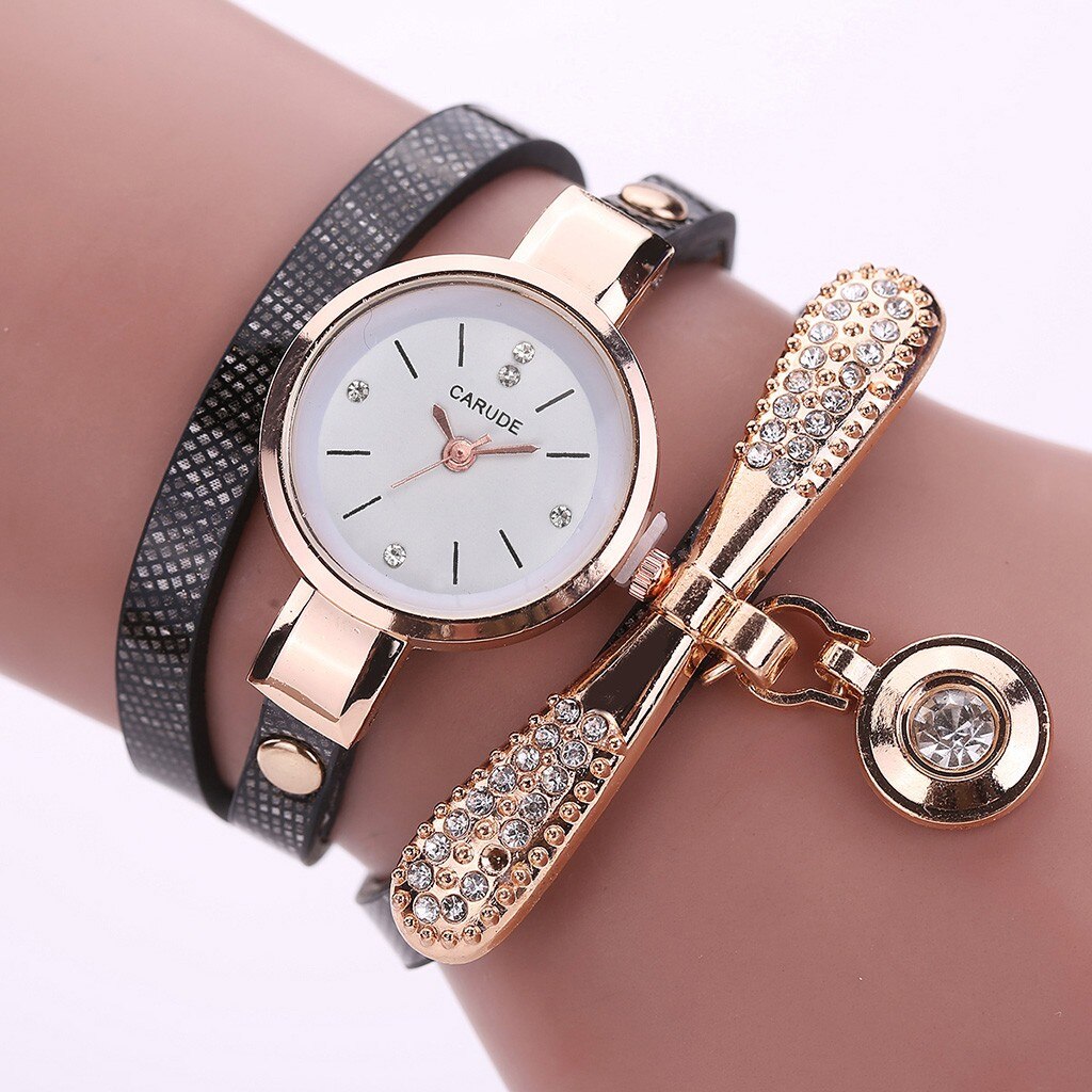 Women watches Leather Analog Quartz Watches brand sport ladies digital Bracelet wirst watch clock for girl Female: B