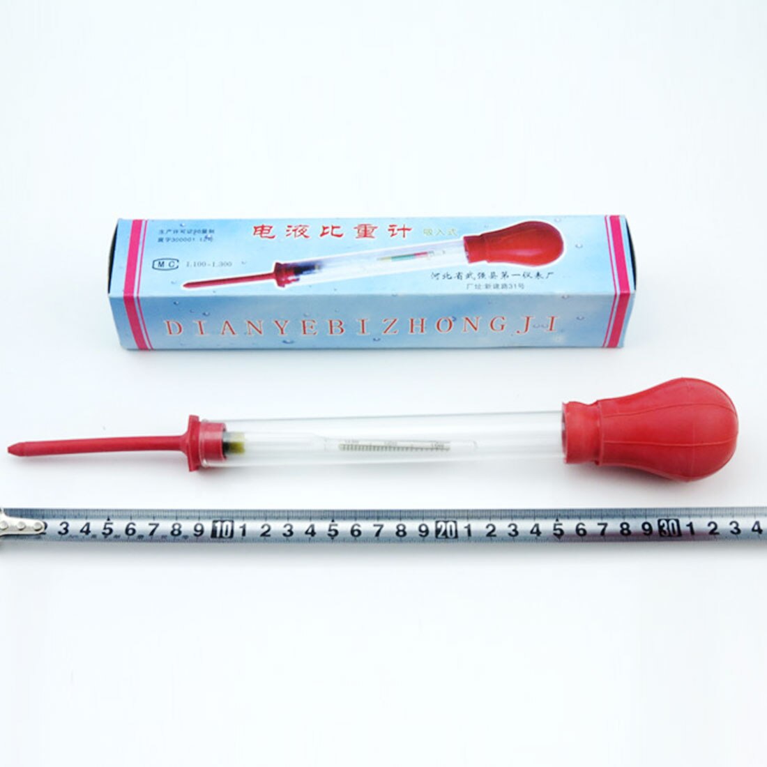 1.1-1.3 kolorowa strefa baterii hydrometr próbnik elektrolit kwasowy ołów zalany 330 mm długość