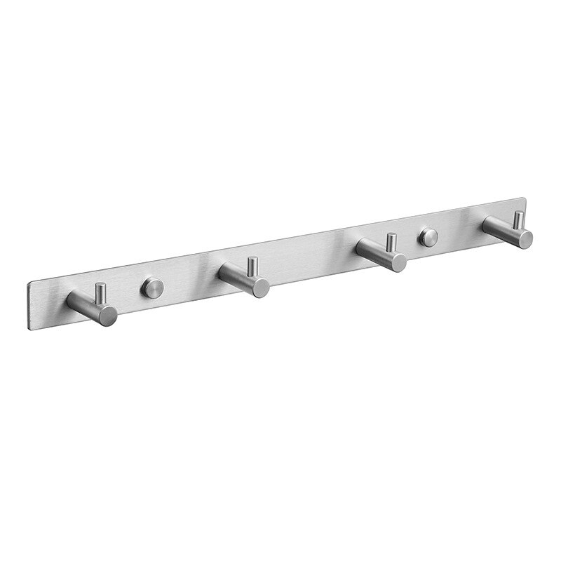 14in Handdoek Haken Badkamer Kapstok Rvs Muur Gemonteerde Haken 4 Zware Haken Rack Organizer Zilver: Default Title