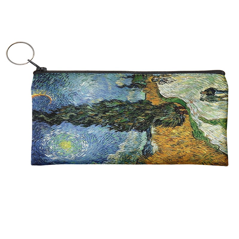 Lieferwagen Gogh Ölgemälde Geldbörse Mini retro Tägliche Lagerung Tasche Tragbaren Brieftasche Lippenstift Schlüssel Bleistift fallen Frauen Leinwand machen-hoch tasche: Stil11